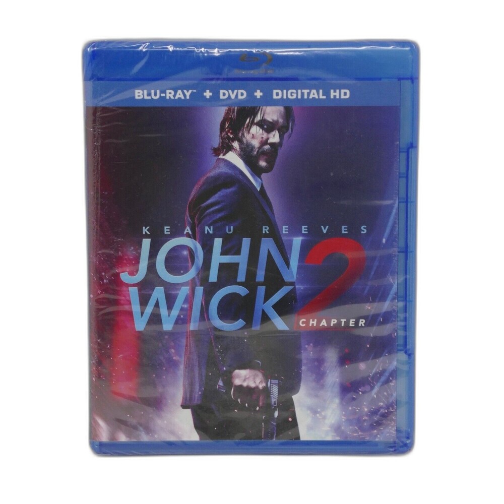 John Wick Chapter 2 (Blu-ray+DVD+Digital HD, 2017; 2-Disc Set) SEALED